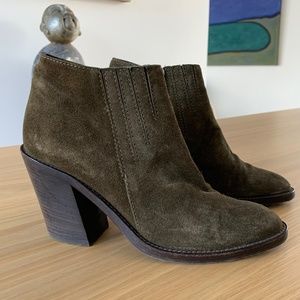 Aquaitalia suede dark green booties